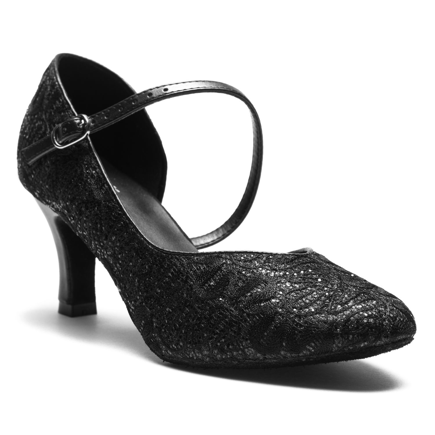 Damen Tanzschuhe mit Glanz-Spinnstoff BL504
