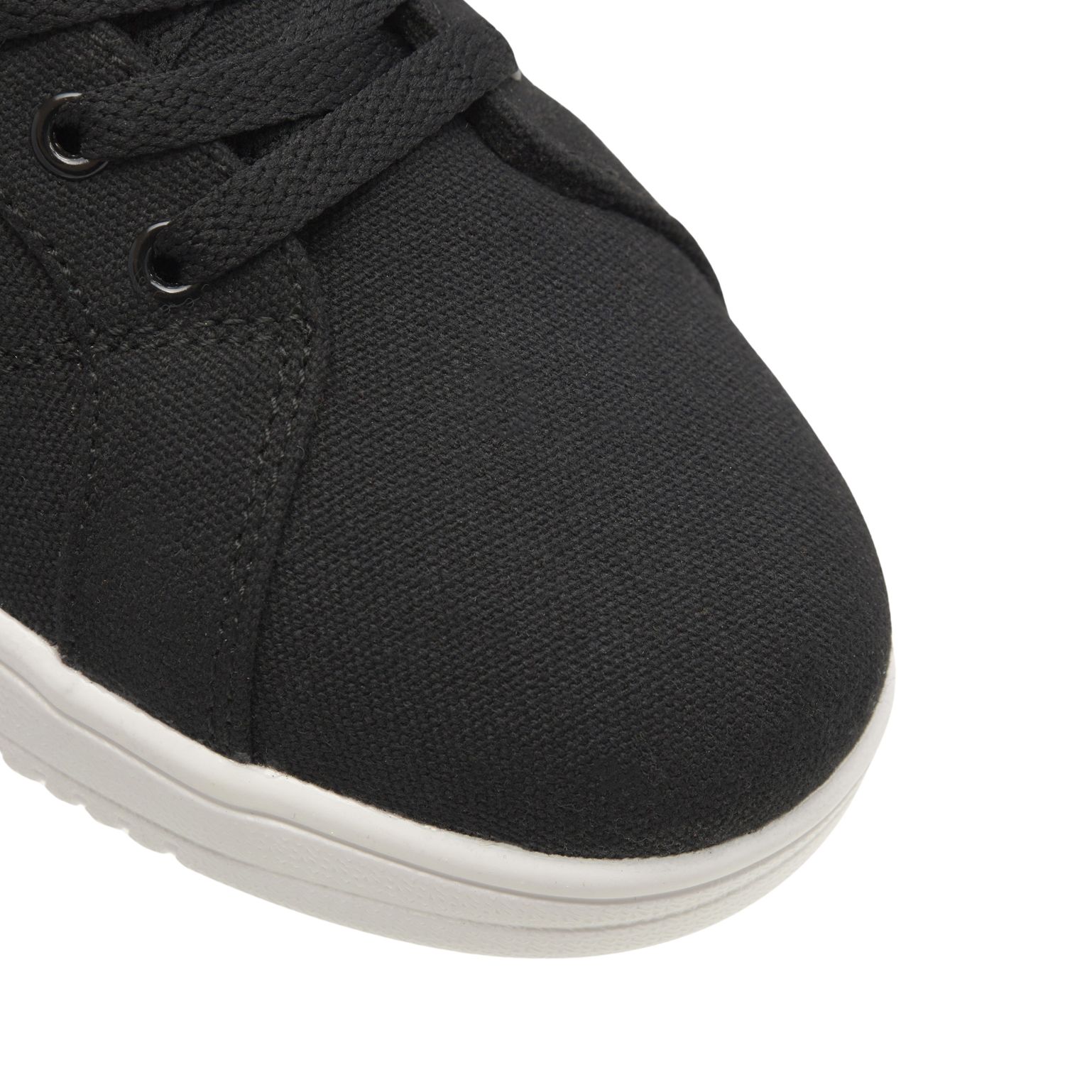 Leo Tanzsneaker aus Leinen 1534 Tanzsneaker schwarz mit weißer Sohle