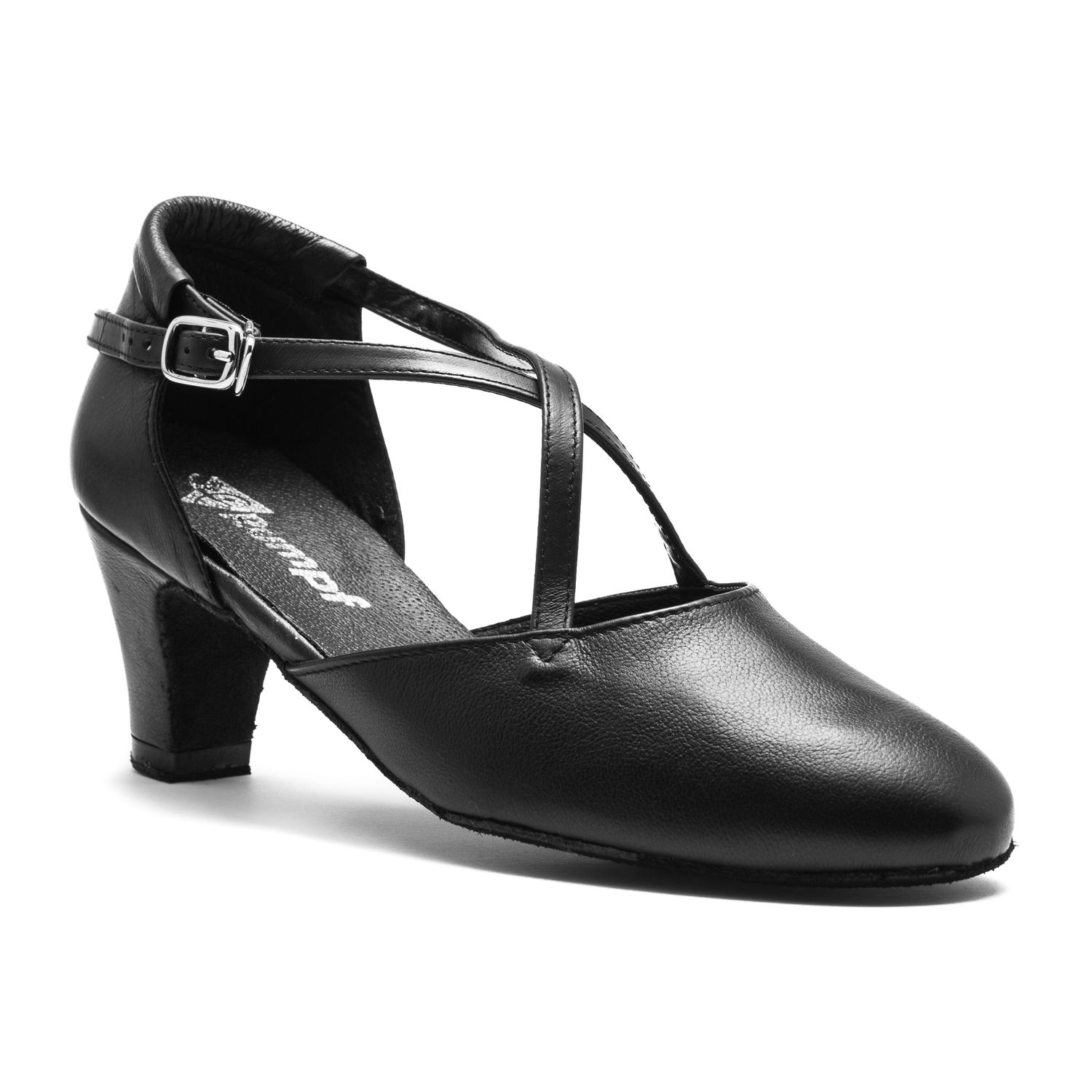 Broadway dance shoe with criss-cross straps, 5 cm heel, 2020 Damen Tanzschuhe Schwarz