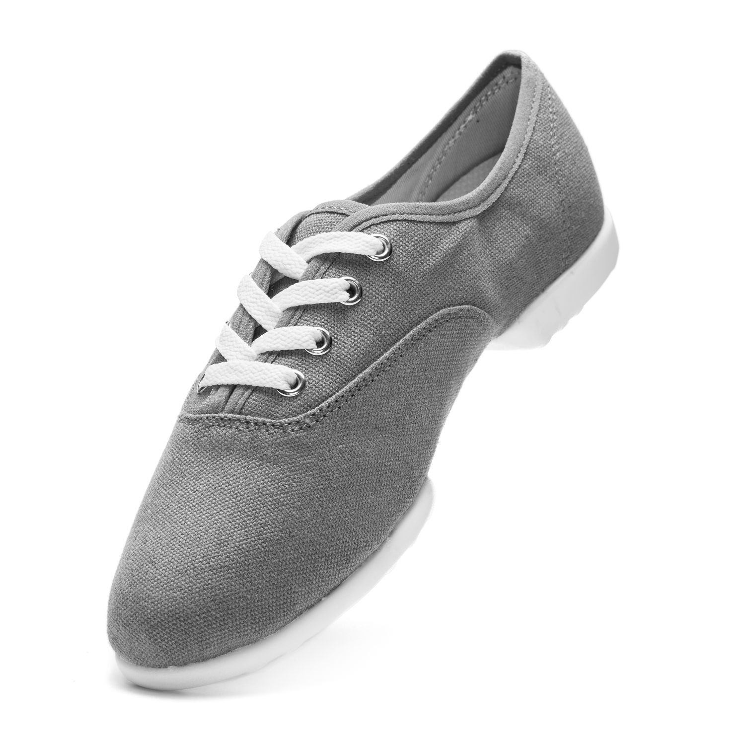 Bee Tanzsneaker vegan aus Leinen mit geteilter Chromledersohle 1515 Bee Tanzsneaker vegan aus Leinen mit geteilter Chromledersohle grau