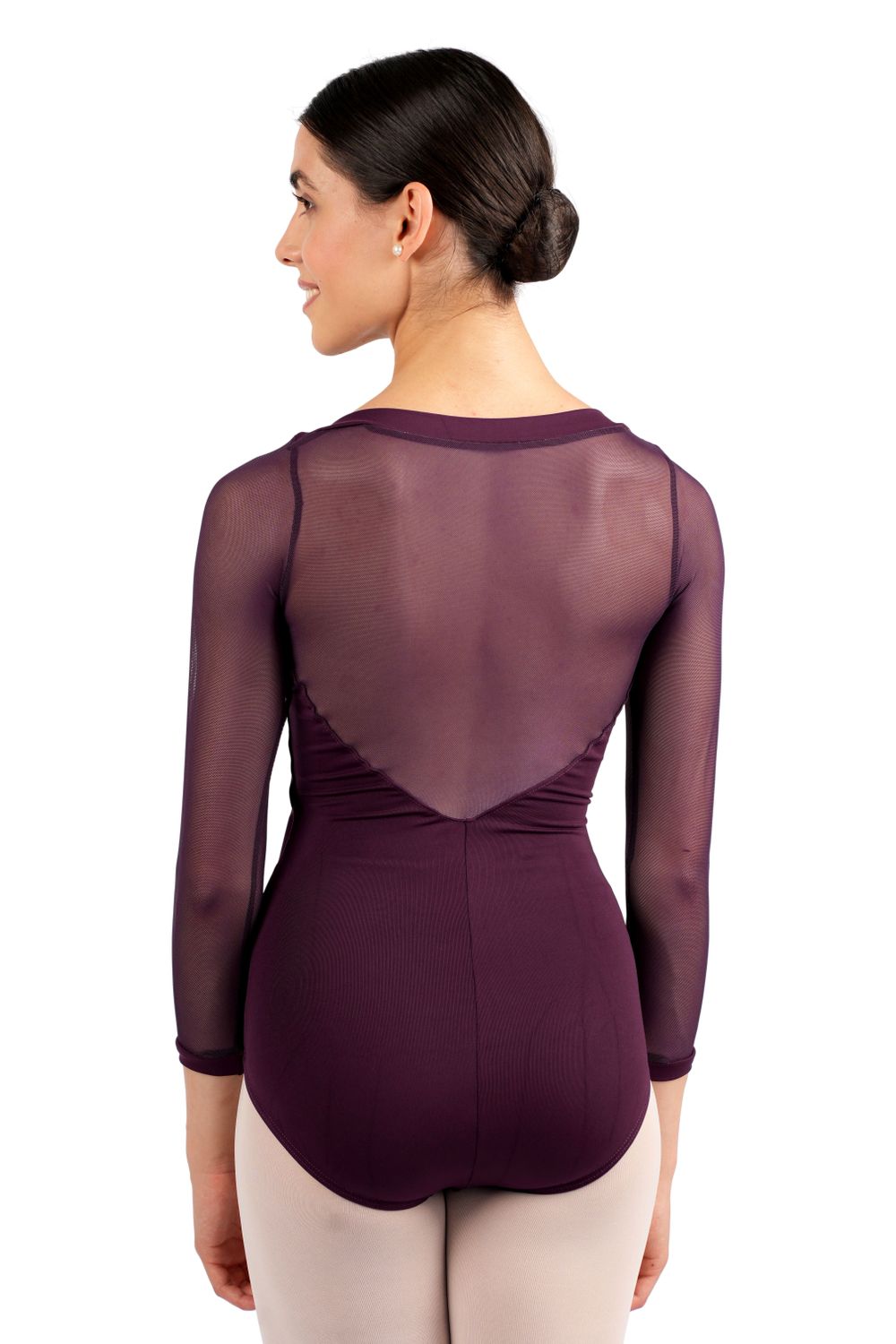 Women's Jersey with mesh insert SL129 Damen Trikot dunkelpurpur