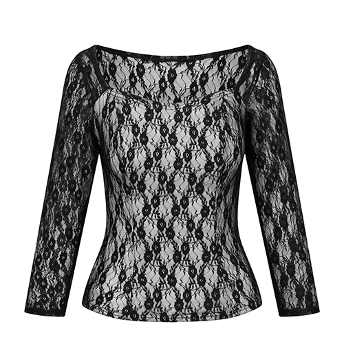 PERUGIA Damen Top 3/4 Ärmel Spitze RU5532 PERUGIA Damen Top 3/4 Ärmel Spitze RU5532