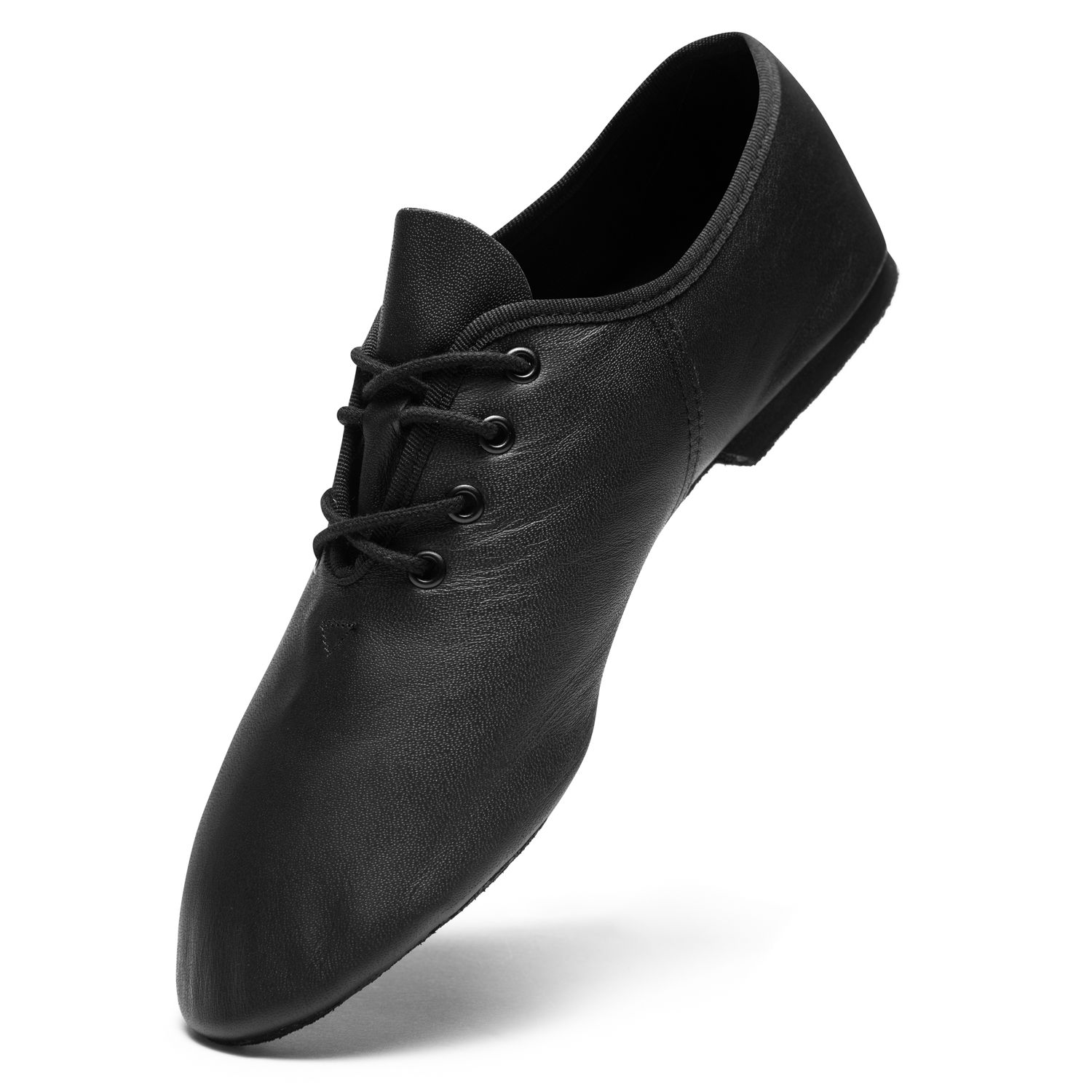 Jazzschuhe aus Leder mit durchgehender Chromledersohle JZE05 Jazzschuhe aus Leder mit durchgehender Chromledersohle schwarz