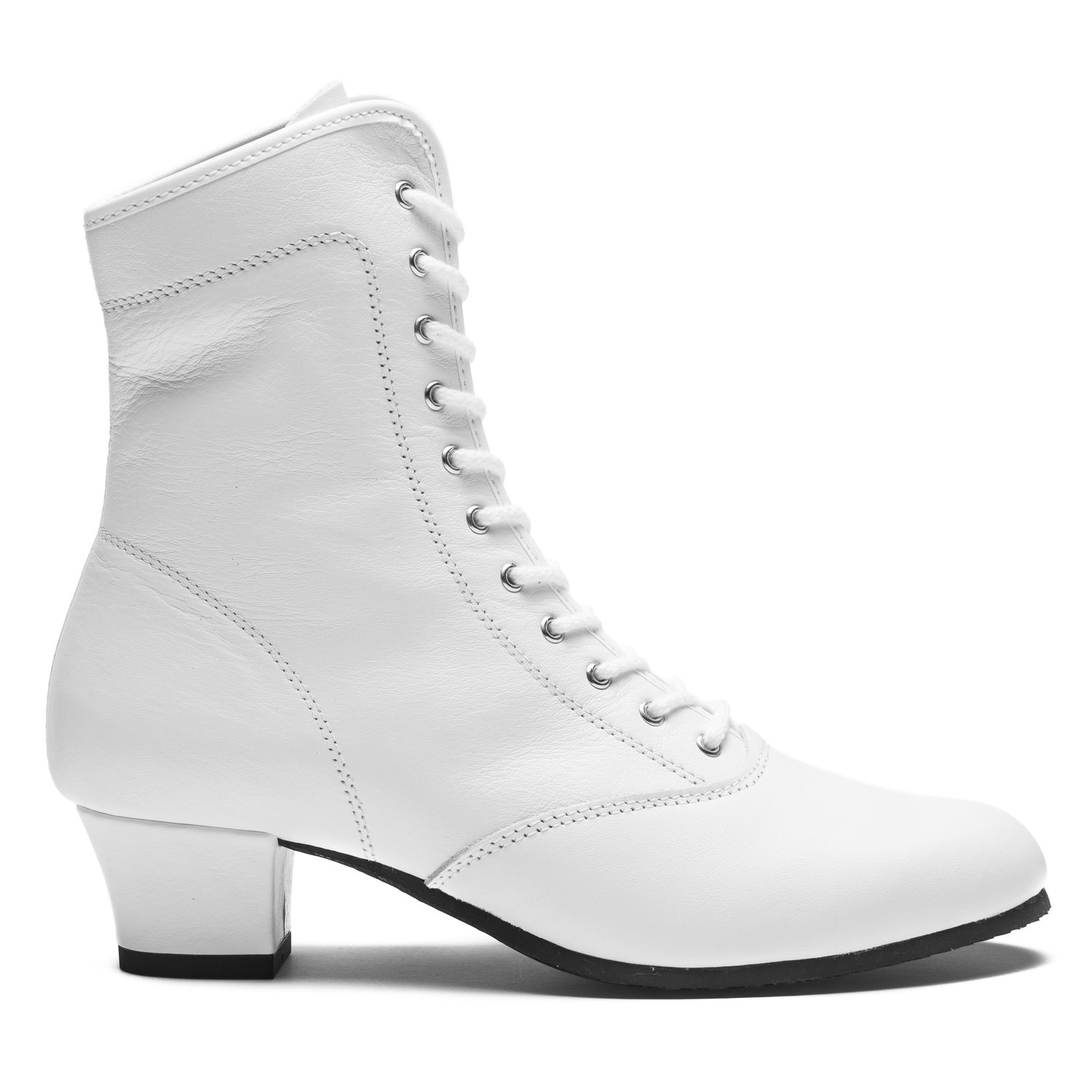 Lola Gardestiefel mit Ösen aus Leder mit Porosohle 8915 Lola Gardestiefel mit Ösen aus Leder mit Porosohle weiß