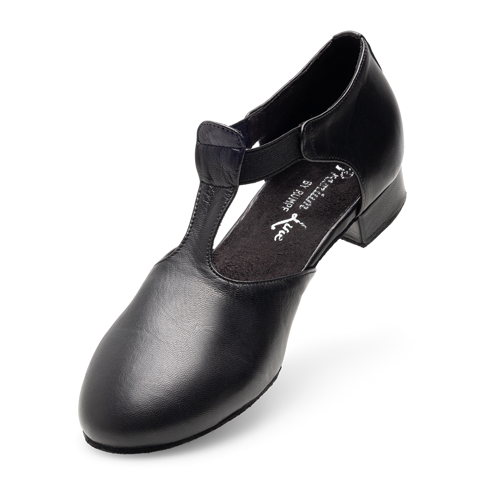 Griechische Tanzsandale mit elastischem Riemen Schwarz