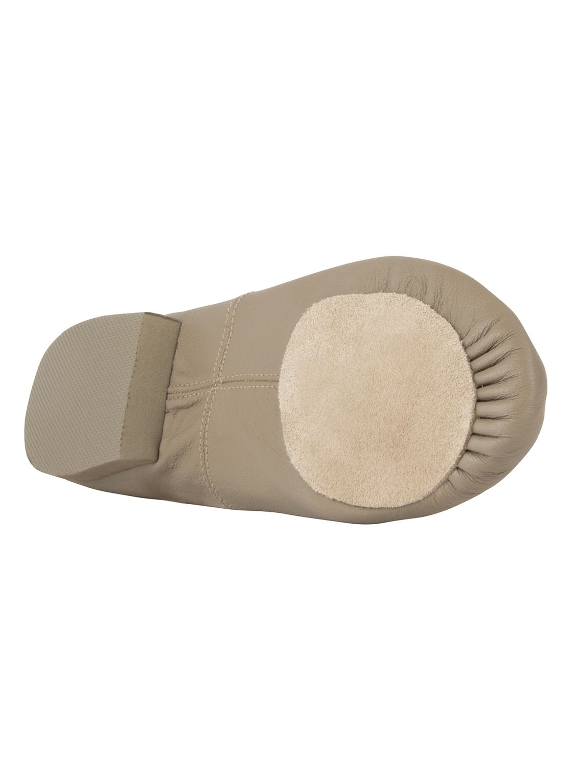 Jazzschuhe aus Leder mit geteilter Chromledersohle und Gummiabsatz JZE09A Jazzschuhe aus Leder mit geteilter Chromledersohle und Gummiabsatz tan