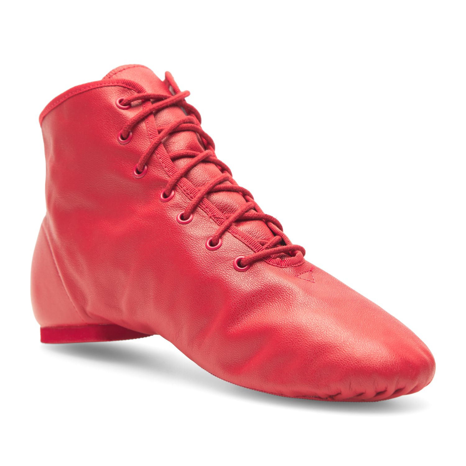 HIT V Gardestiefel aus Leder niedrig geschnitten mit geteilter Gummisohle 4128 Gardestiefel Hit V geteilte Gummisohle niedriger Schaft Rot