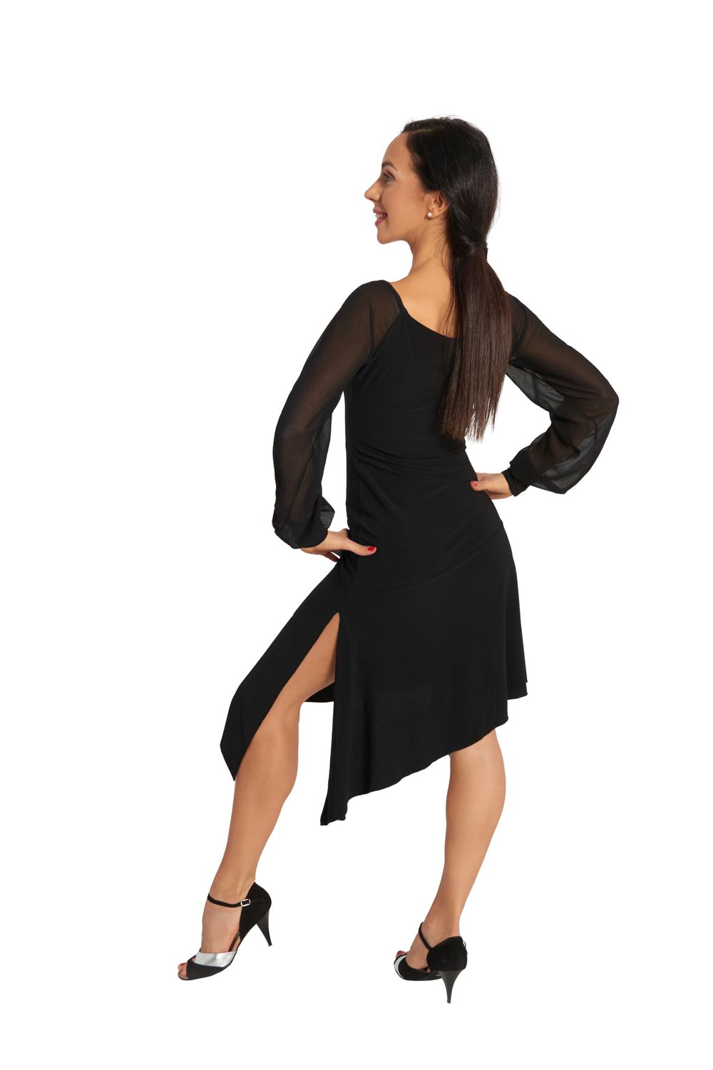 Rumpf Tanzkleid mit Chiffon-Ärmel TOULOUSE RU5512 Rumpf Tanzkleid mit Chiffon-Ärmel TOULOUSE RU5512