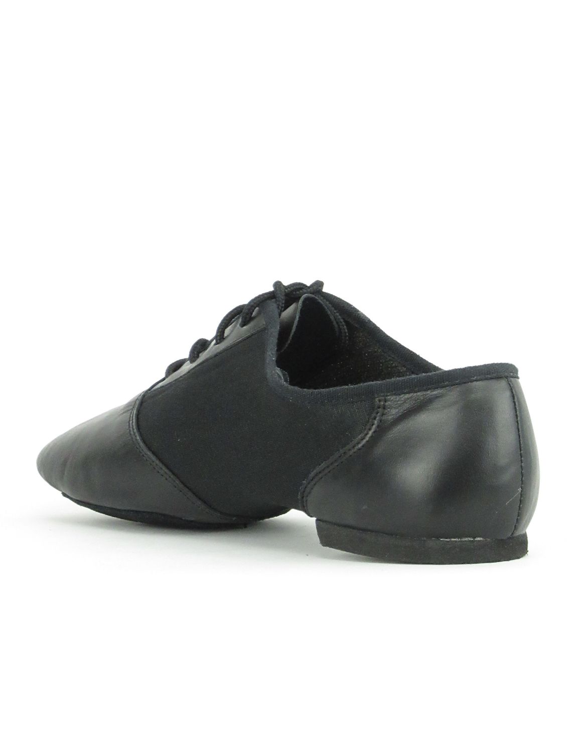 Jazzschuhe aus Leder und Neopreneinsatz mit geteilter Chromledersohle und EVA-Absatz 1275 Jazzschuhe aus Leder und Neopreneinsatz mit geteilter Chromledersohle und EVA-Absatz schwarz