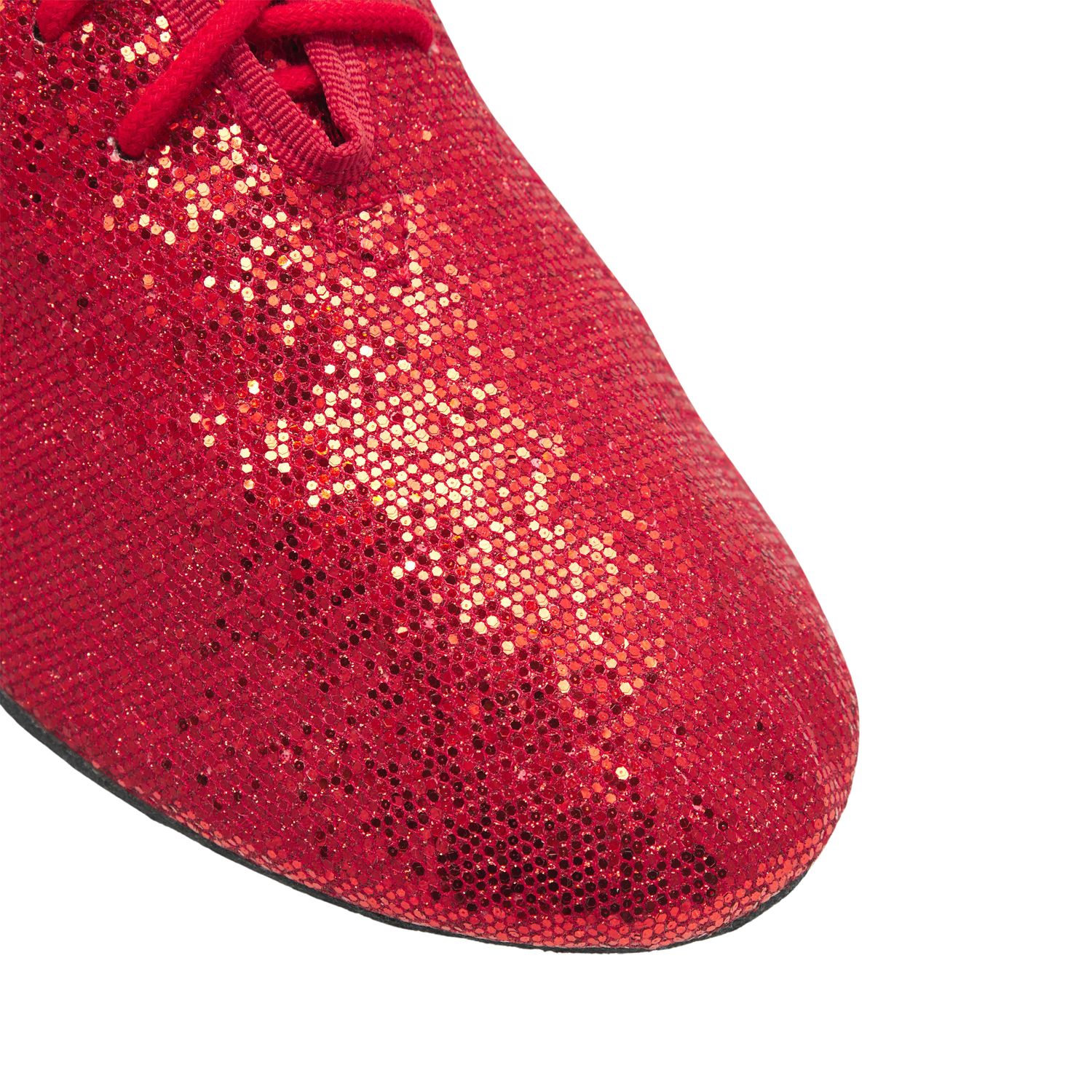 Jazzschuhe aus Glanz-Spinnstoff mit ganzer Chromledersohle JZ79  Jazzschuh mit Chromledersohle  rot