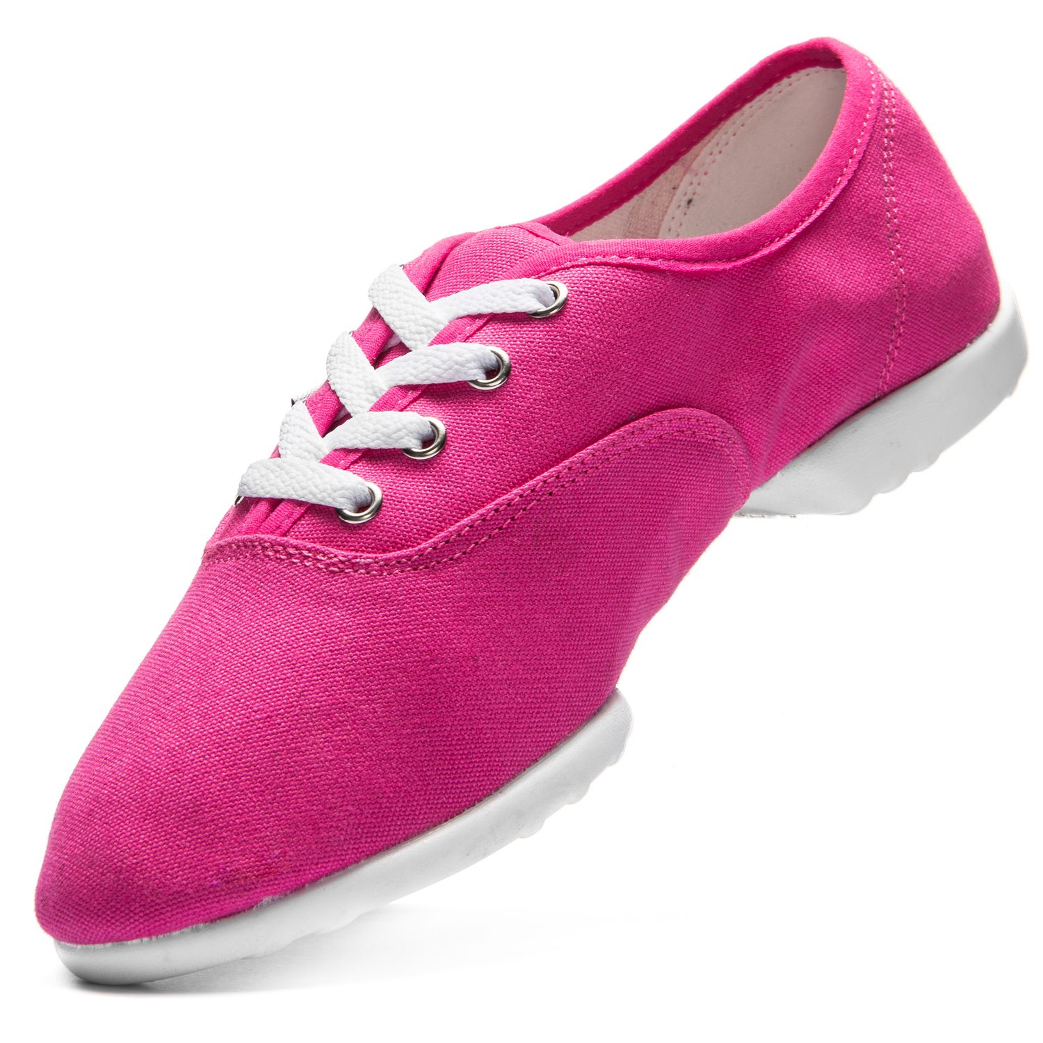 Bee Tanzsneaker vegan aus Leinen mit geteilter Chromledersohle 1515 Bee Tanzsneaker vegan aus Leinen mit geteilter Chromledersohle fuchsia
