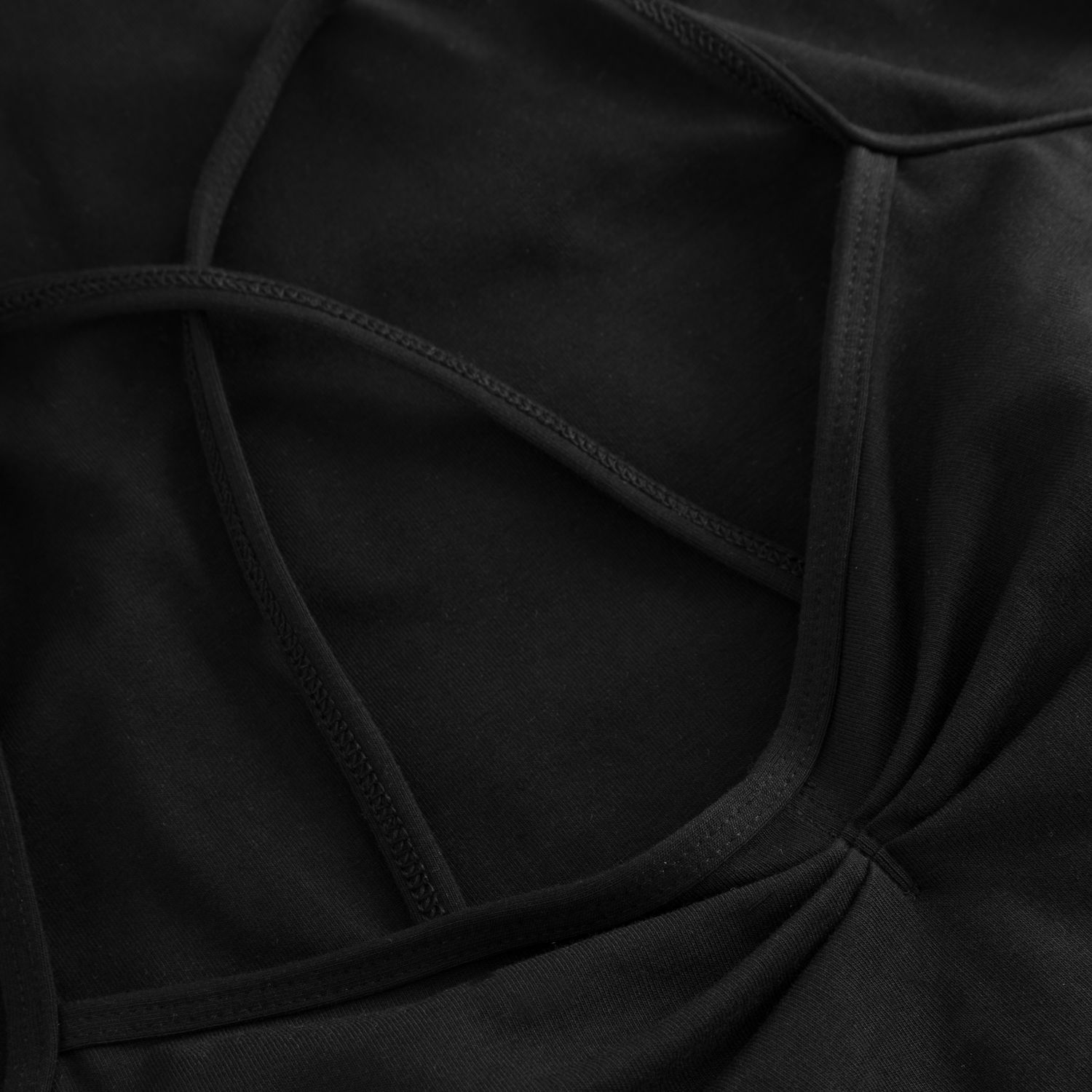 Ballett Trikot mit gekreuzte Spaghettiträger R3112  Trikot mit gekreuzte Spaghettiträger Schwarz