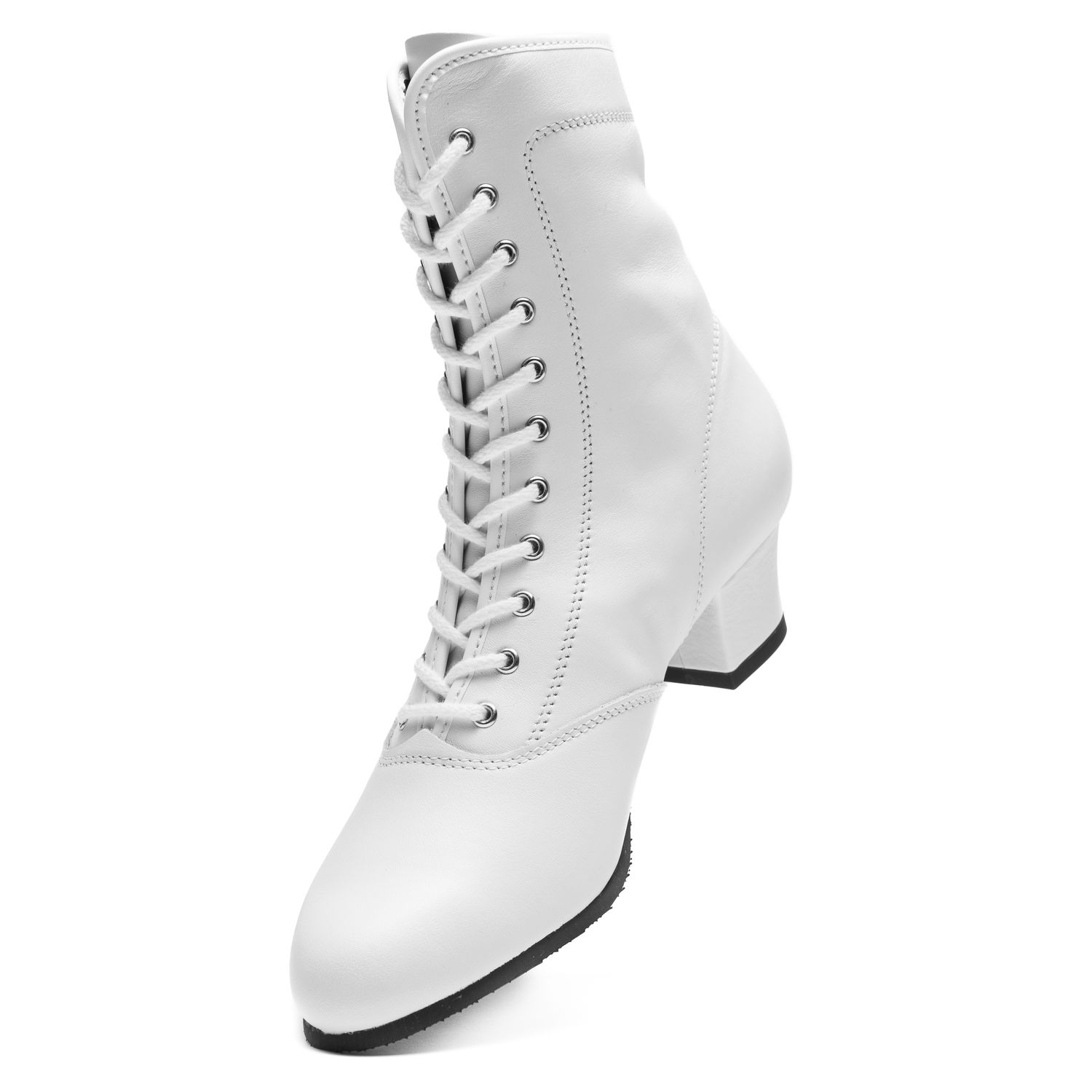 Lola Gardestiefel mit Ösen aus Leder mit Porosohle 8915 Lola Gardestiefel mit Ösen aus Leder mit Porosohle weiß