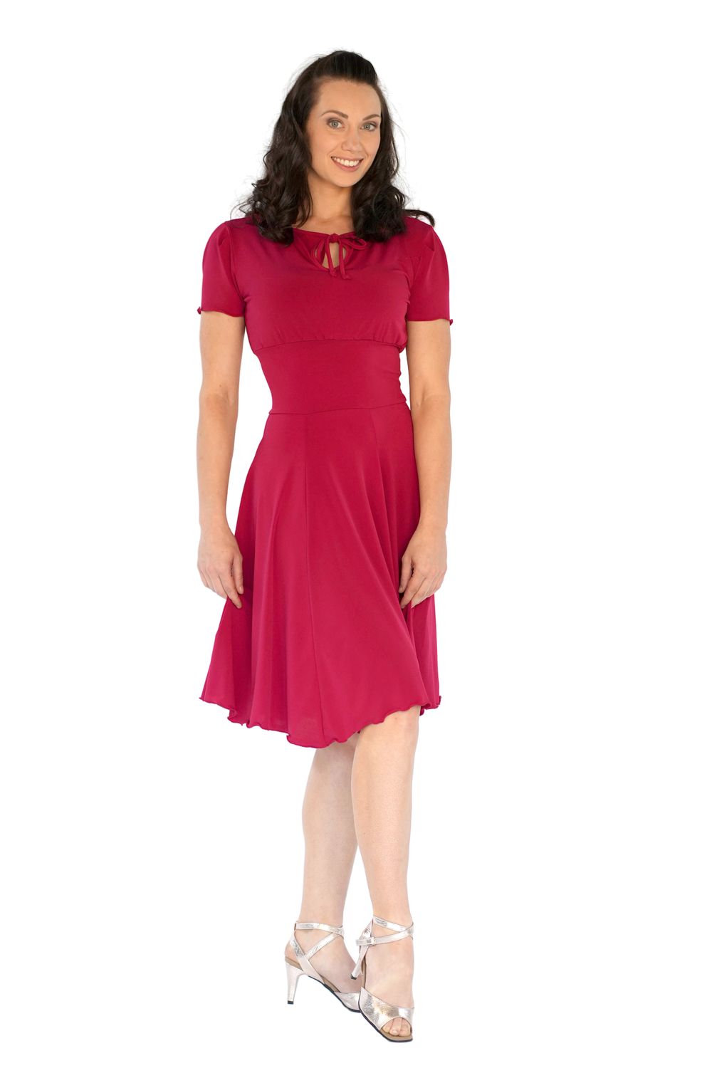 Damen Kleid mit Kurzarm Augusta RU5751 Damen Kleid mit Kurzarm Augusta  rot