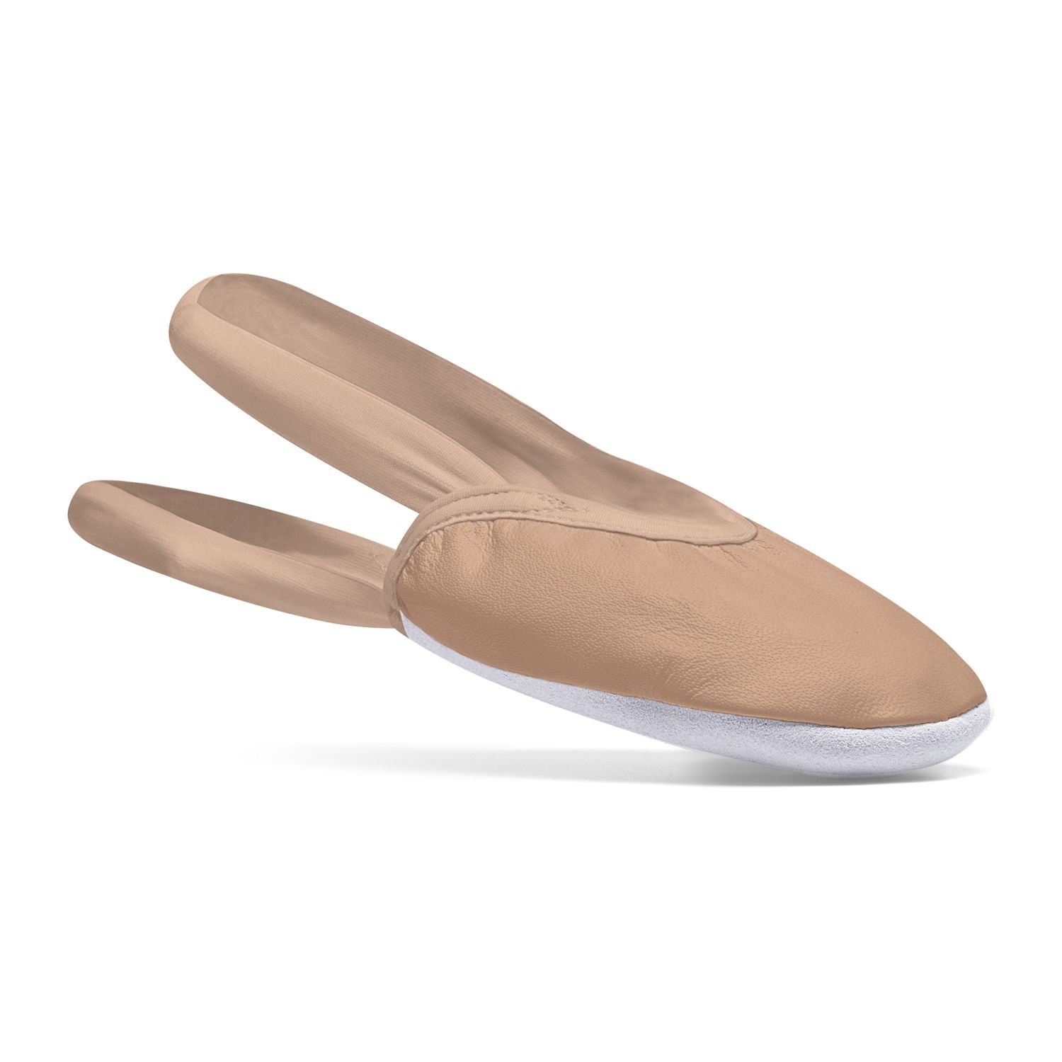 Gymnastics caps made of leather with chrome leather sole 1034 Gymnastik Kappen sand