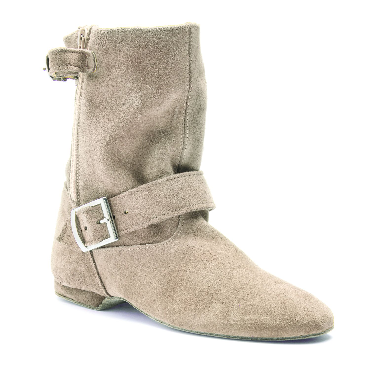 Hull West Coast Swing Boots 8835 West Coast Swing Stiefel aus Wildleder mit Chromledersohle beige