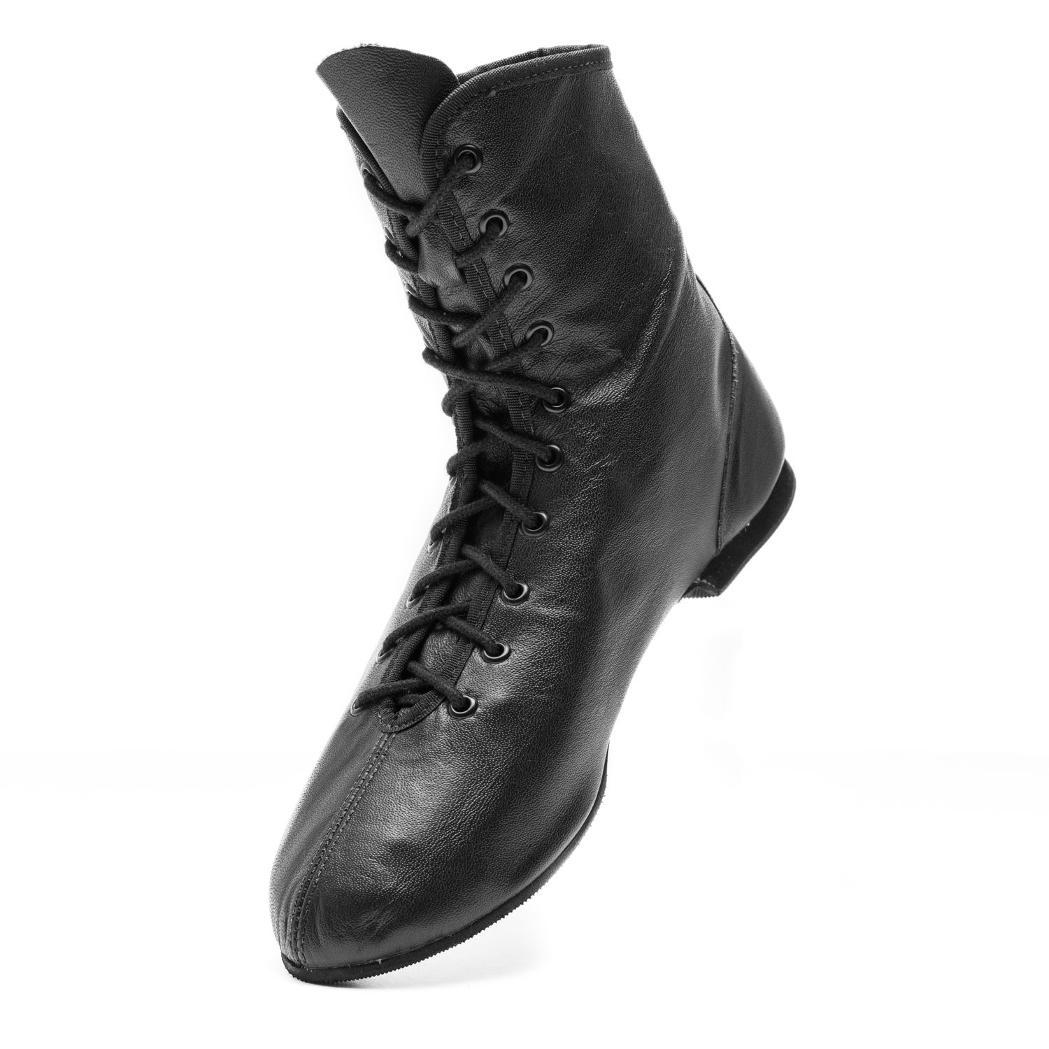 Hit I Gardestiefel aus Leder hoch geschnitten mit durchgehender Gummisohle 4120 Schwarzer Gardestiefel, hoch, durchgehende Gummisohle