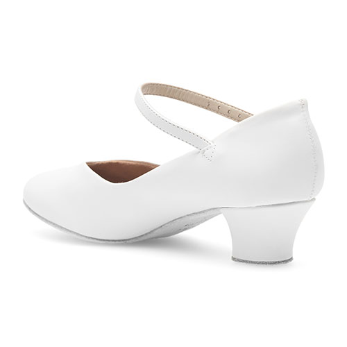 Damen Charakterschuhe mit Ristriemchen CH791 Damen Charakterschuhe Weiß