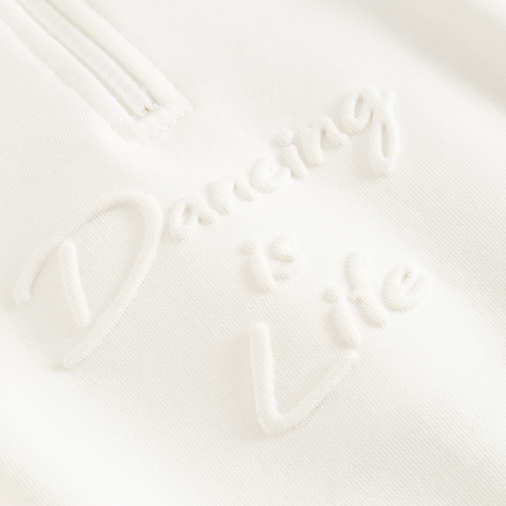 Damen Sweatshirt mit Half-Zip Beige