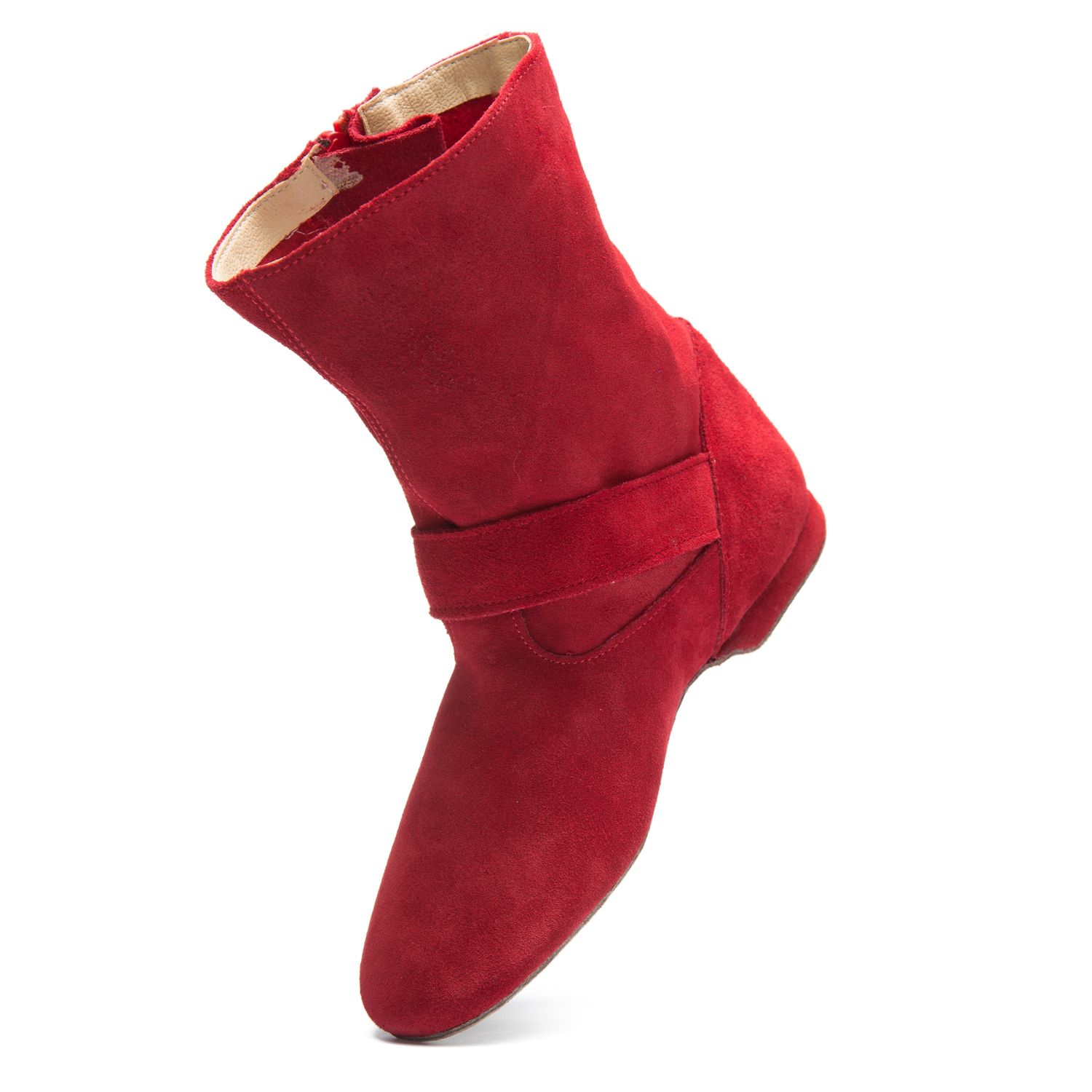 West Coast Swing Stiefel aus Wildleder mit Chromledersohle 8835 West Coast Swing Stiefel aus Wildleder mit Chromledersohle rot