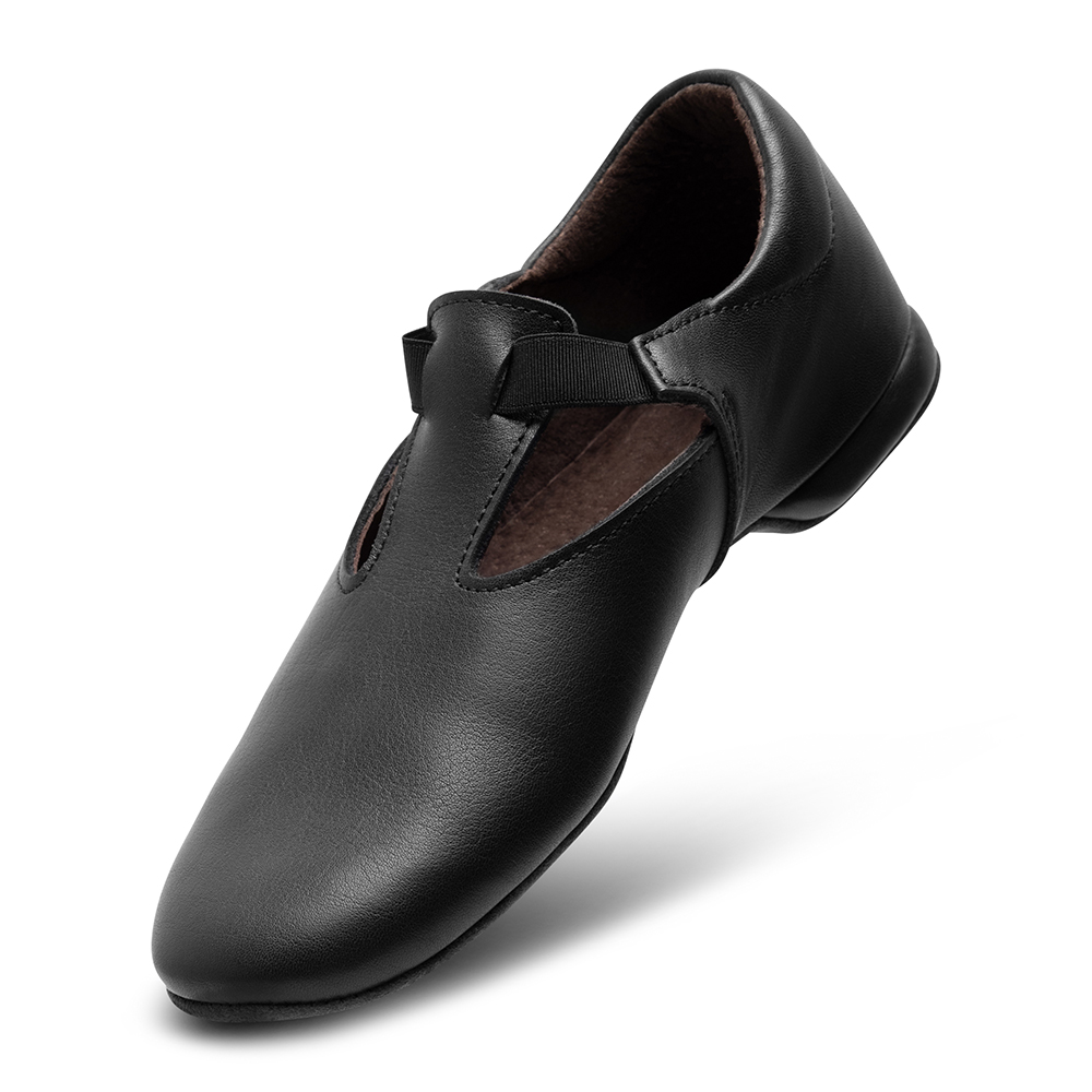 Damen Folklore Tanzschuh mit T-Riemen Liz 1045 Folklore Tanzschuh Schwarz